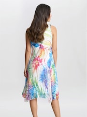 Gina Bacconi Eliza Sleevelss Asymmetric White Hem Dress - Image 5 of 5