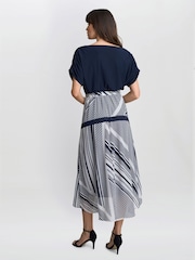 Gina Bacconi Blue Brooke Stripe Dress - Image 2 of 5