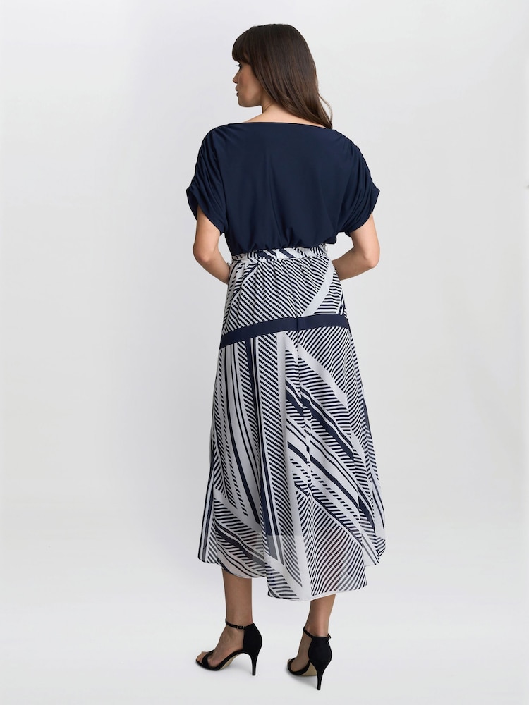 Gina Bacconi Blue Brooke Stripe Dress - Imagen 2 de 5 Gina Bacconi Blue Brooke Stripe Dress - Imagen 2 de 5