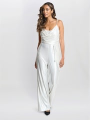 Gina Bacconi Metallic Martina Foil Jumpsuit - Imagen 1 de 7