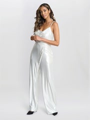 Gina Bacconi Metallic Martina Foil Jumpsuit - Imagen 5 de 7