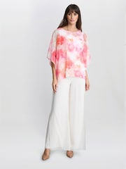 Gina Bacconi Pink Evie Capped Sleeve Top - Image 2 of 7