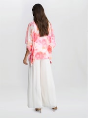 Gina Bacconi Pink Evie Capped Sleeve Top - Image 3 of 7