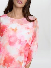 Gina Bacconi Pink Evie Capped Sleeve Top - Image 5 of 7