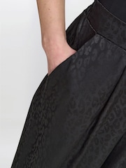 Gina Bacconi Sabine Satin Jacquard Pull On Black Trousers - Image 5 of 5
