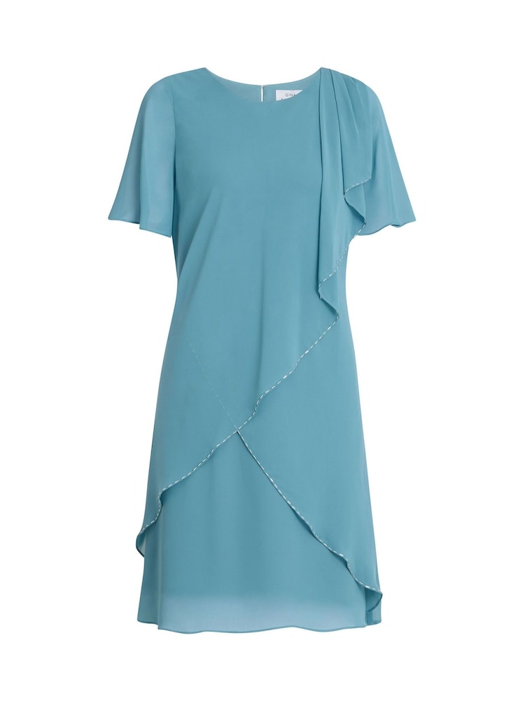 Gina Bacconi Blue Hallie Floral Print Tier Dress - Imagen 6 de 6 Gina Bacconi Blue Hallie Floral Print Tier Dress - Imagen 6 de 6