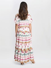 Gina Bacconi Sasha Floral Print White Shirt Dress - Image 3 of 5