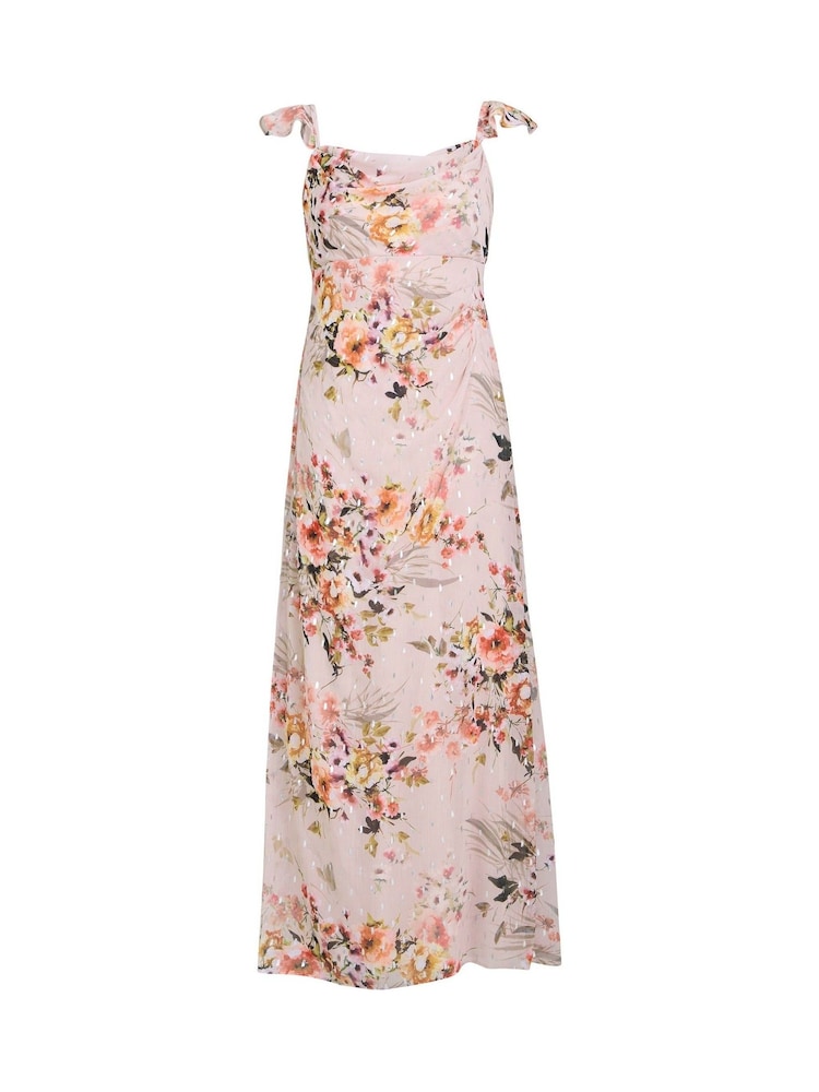 Gina Bacconi Cream Serenity Floral Print Chiffon Maxi Dress - Image 6 of 6
