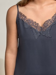 Navy Lace Trim Cami Top - Image 4 of 7