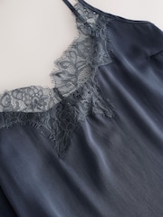 Navy Lace Trim Cami Top - Image 7 of 7