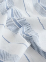 White Stripe Short Sleeve Linen Blend Shirt (3-16yrs) - Image 7 of 8