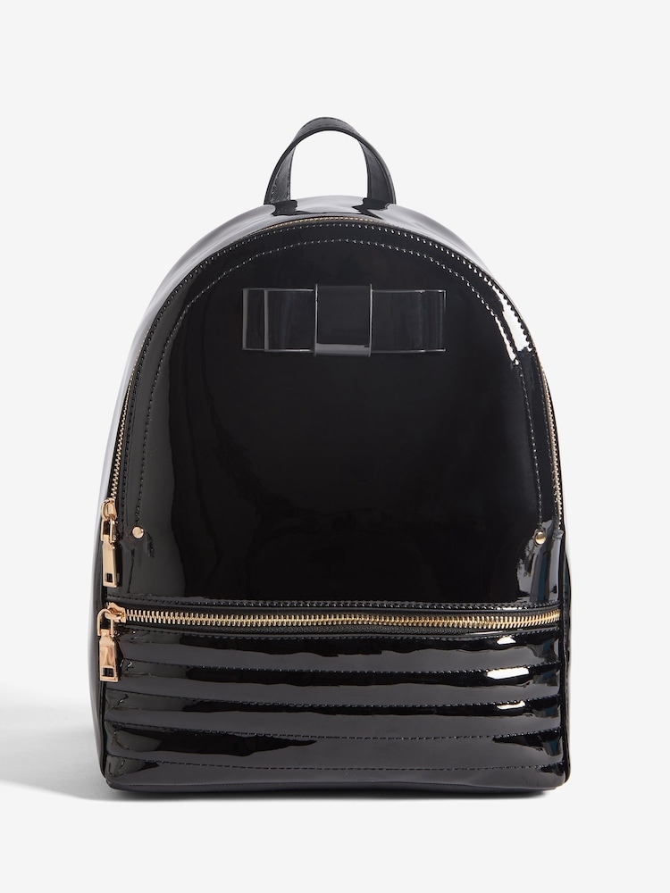 Lipsy Black Bow Detail School Backpack - Image 1 of 6