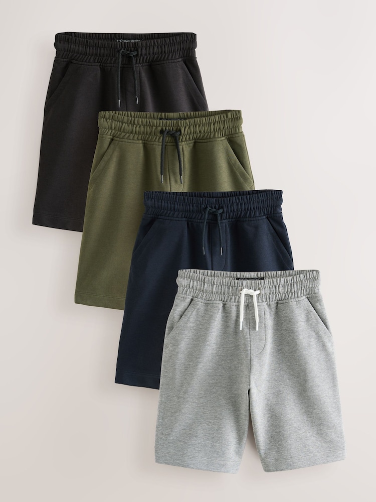 Black/Grey/Navy/Khaki Loose Fit Basic Shorts (3-16yrs) - Image 1 of 8