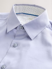 Lilac Long Sleeves Smart Trimmed Shirt (3-16yrs) - Image 3 of 4