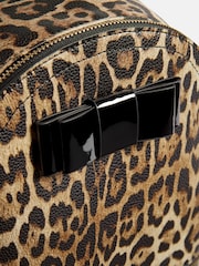 Lipsy Leopard Print Bow Detail School Backpack - Image 4 of 6