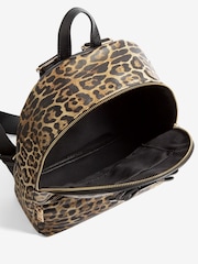 Lipsy Leopard Print Bow Detail School Backpack - Image 5 of 6