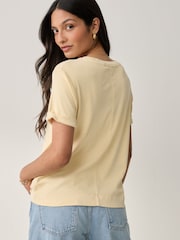 Buttermilk Yellow Graphic Easter Slogan Short Sleeve Crew Neck T-Shirt - Image 2 of 7