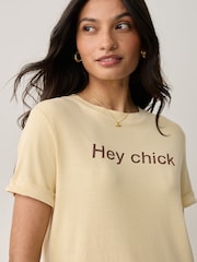 Buttermilk Yellow Graphic Easter Slogan Short Sleeve Crew Neck T-Shirt - Image 3 of 7