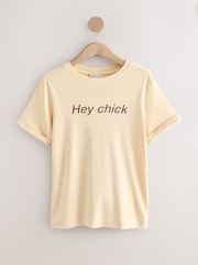 Buttermilk Yellow Graphic Easter Slogan Short Sleeve Crew Neck T-Shirt - Image 5 of 7
