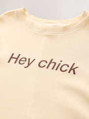 Buttermilk Yellow Graphic Easter Slogan Short Sleeve Crew Neck T-Shirt - Image 6 of 7