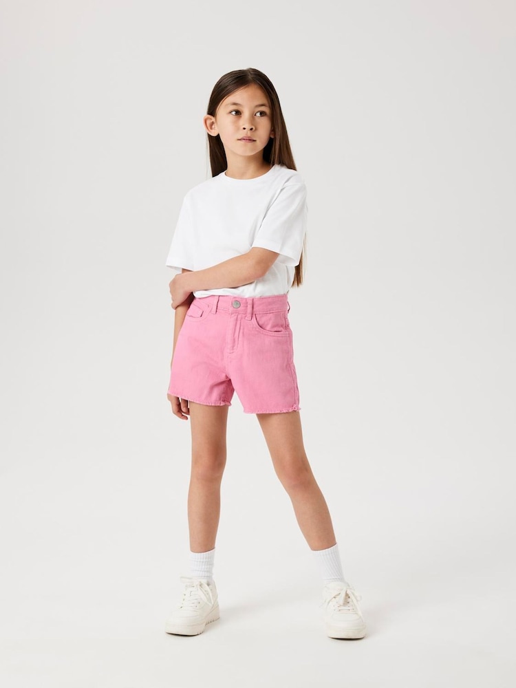 Name It Pink Mom High Waisted Denim Shorts - Image 4 of 6