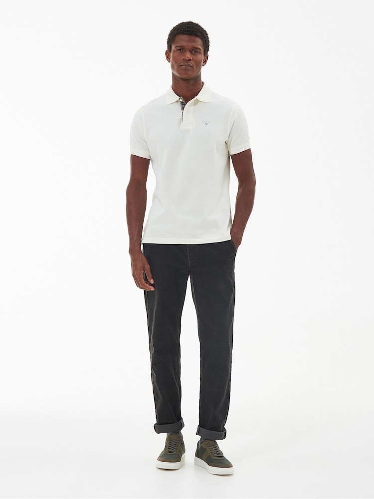 Barbour® Whisper White Classic Polo Shirt - Image 2 of 7 Barbour® Whisper White Classic Polo Shirt - Image 2 of 7