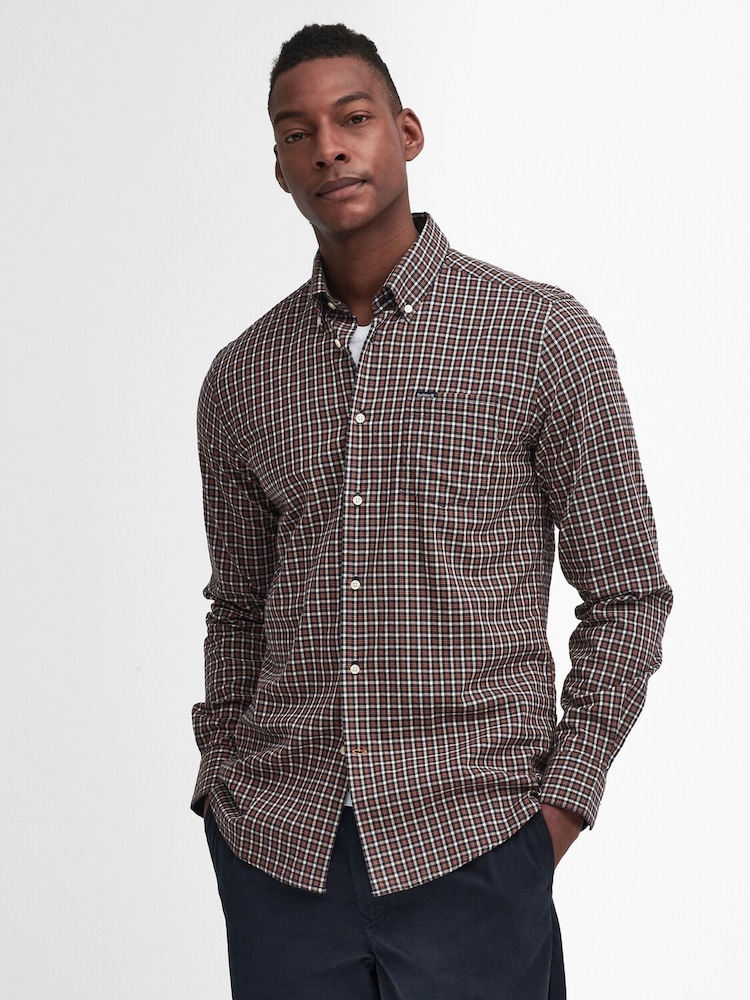 Barbour® Navy Padshaw Gingham Shirt - Image 1 of 7