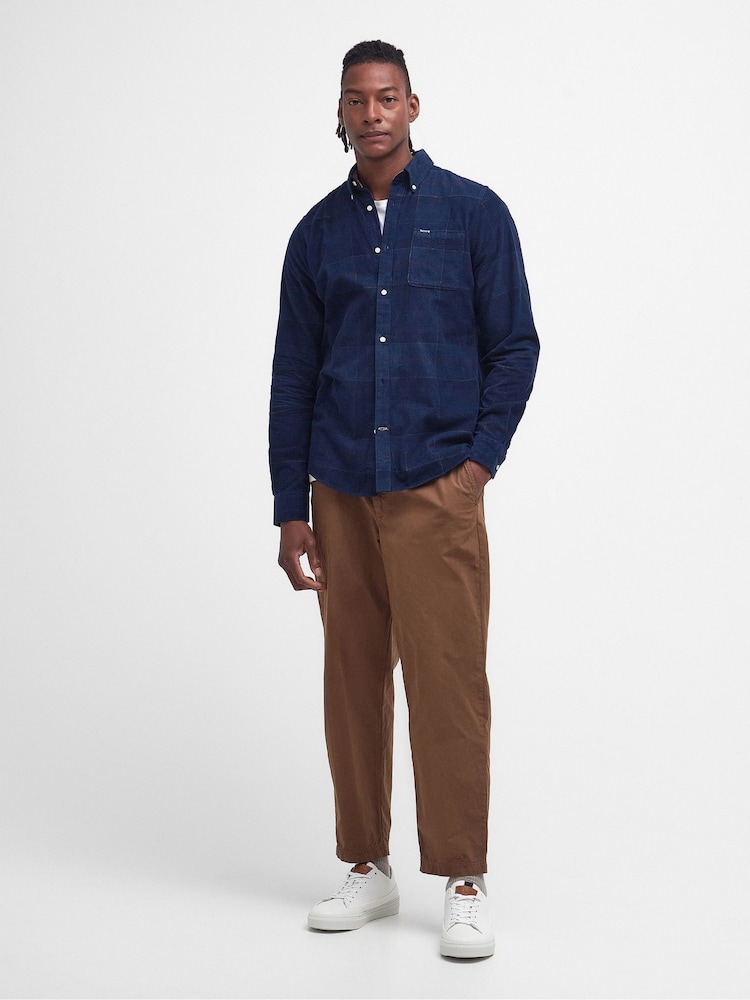 Barbour® Navy Blair Tartan Cord Shirt - Image 2 of 9 Barbour® Navy Blair Tartan Cord Shirt - Image 2 of 9