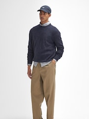 Barbour® Navy Tainsbury Crew Neck Sweater - Image 3 of 9