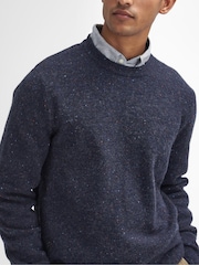 Barbour® Navy Tainsbury Crew Neck Sweater - Image 6 of 9
