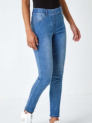 Roman Blue Dark Denim Stretch Jeans - Image 4 of 4