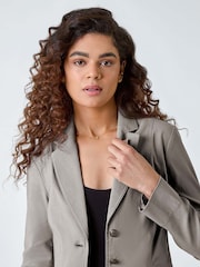 Roman Grey Stretch Button Detail Blazer - Image 2 of 5
