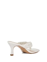 Dune London White More Weave Kitten Heeled Sandals - Image 4 of 6
