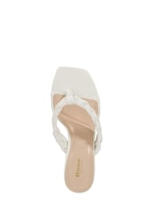 Dune London White More Weave Kitten Heeled Sandals - Image 5 of 6