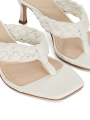 Dune London White More Weave Kitten Heeled Sandals - Image 6 of 6