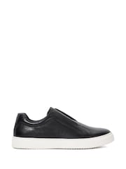 Dune London Black Trev Lightweight Laceless Trainers - Image 1 of 5
