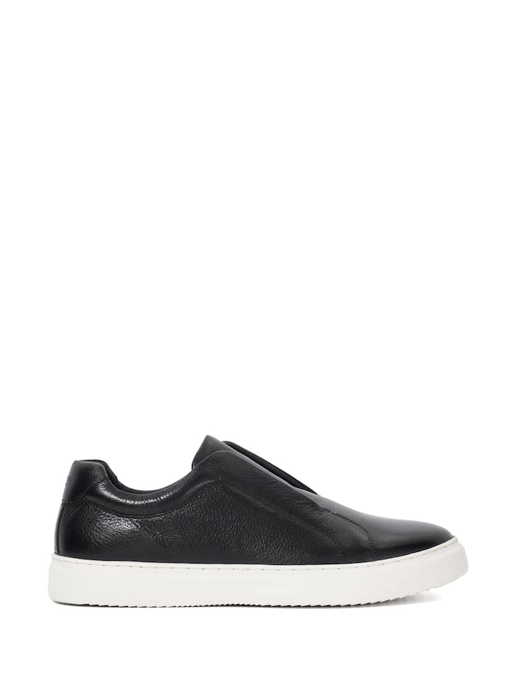 Dune London Black Trev Lightweight Laceless Trainers - Image 1 of 5