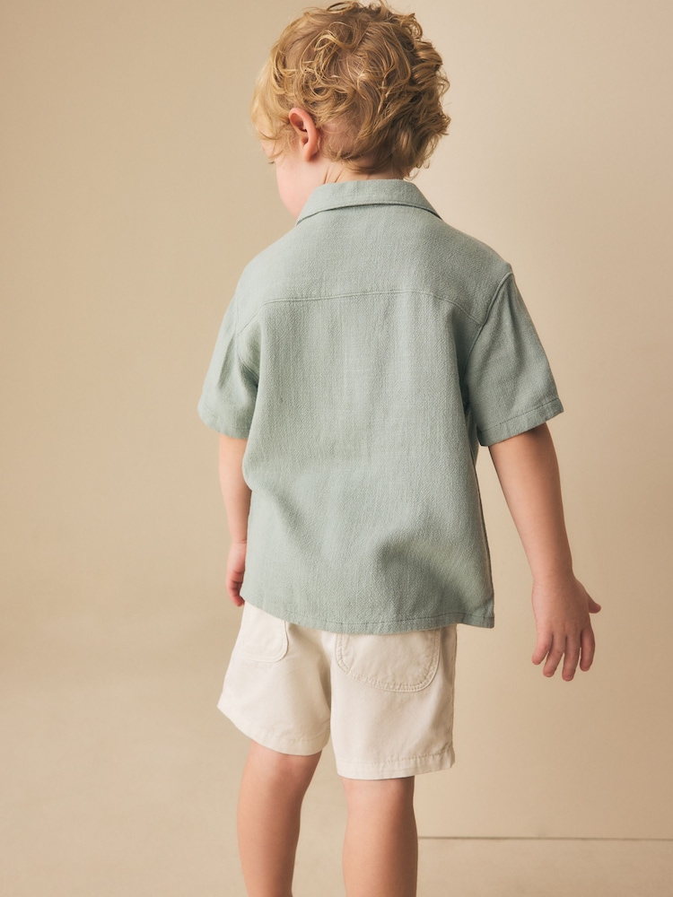 green emerald velvet dress Boys Soft Green Button-down – pennymeade main image 1