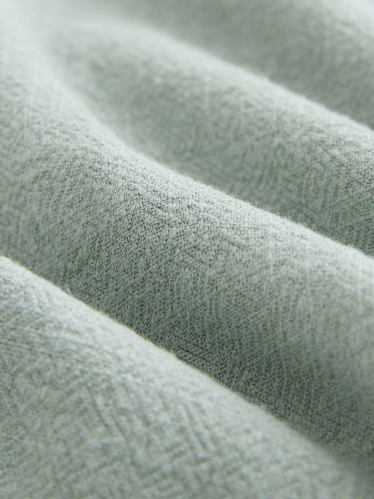 Sage Green Short Sleeves Linen Blend Revere Collar Shirt (3mths-7yrs) - Image 4 of 4 Sage Green Short Sleeves Linen Blend Revere Collar Shirt (3mths-7yrs) - Image 4 of 4