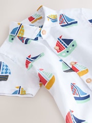 White Boat All Over Print - Lyhyt hiha Paidat (3kk-7v) - Kuva 11 / 11