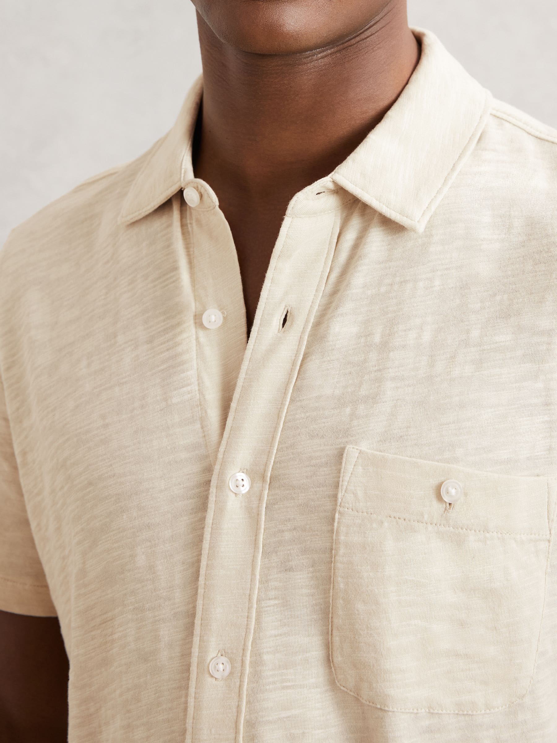Paige Cotton Short-sleeve Jersey Shirt In White