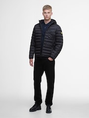 Barbour® International Black Racer Ouston Hooded Puffer Jacket - Image 1 of 8