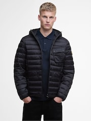 Barbour® International Black Racer Ouston Hooded Puffer Jacket - Image 5 of 8