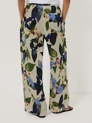 Jigsaw Cream Future Botanic 100% Linen Trousers - Image 4 of 6