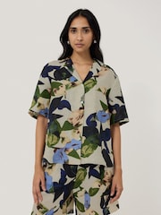 Jigsaw Multi Future Botanic 100% Linen Shirt - Image 3 of 6