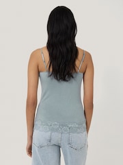 Jigsaw Blue Modal Lace Vest - Image 4 of 6