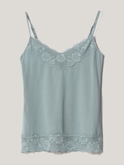 Jigsaw Blue Modal Lace Vest - Image 6 of 6