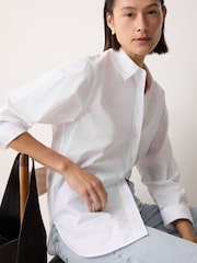 Jigsaw White Poplin 100% Cotton Shirt - Image 1 of 6