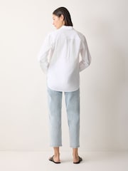Jigsaw White Poplin 100% Cotton Shirt - Image 2 of 6