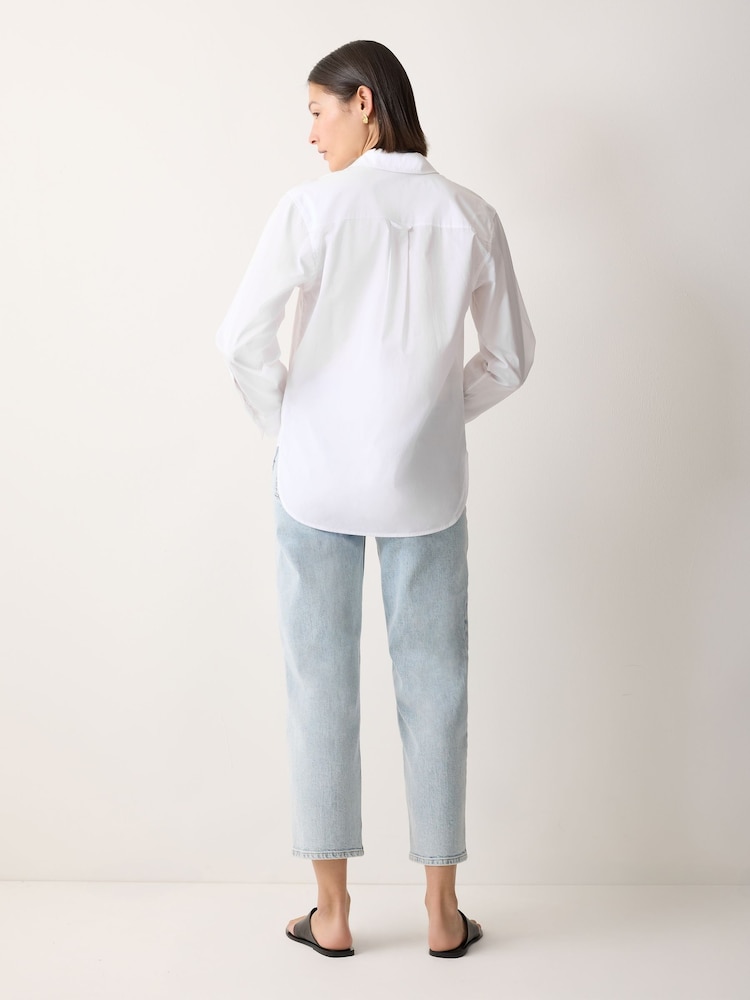 Jigsaw White Poplin 100% Cotton Shirt - Image 2 of 6